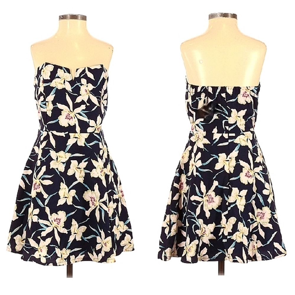 LovPosh Floral Blue Dress, Size Small